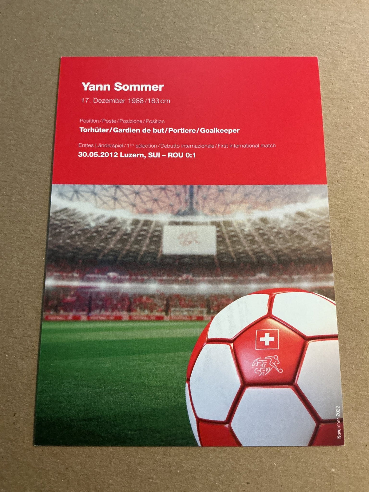 Yann Sommer, Switzerland 🇨🇭FIFA World Cup 2022 hand signed - Autographs-World