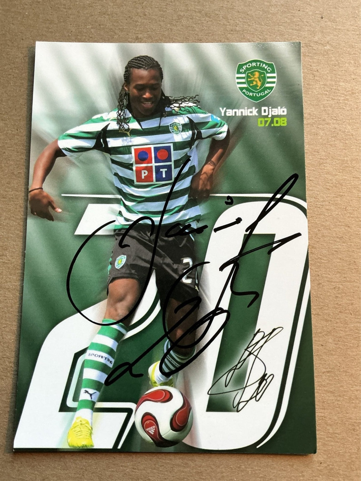 Yannick Djaló, Portugal 🇵🇹 Sporting CP 2007/08 hand signed - Autographs-World