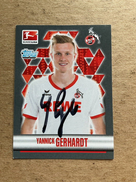 Yannick Gerhardt, Germany 🇩🇪 1.FC Köln 2015/16 Topps hand signed - Autographs-World