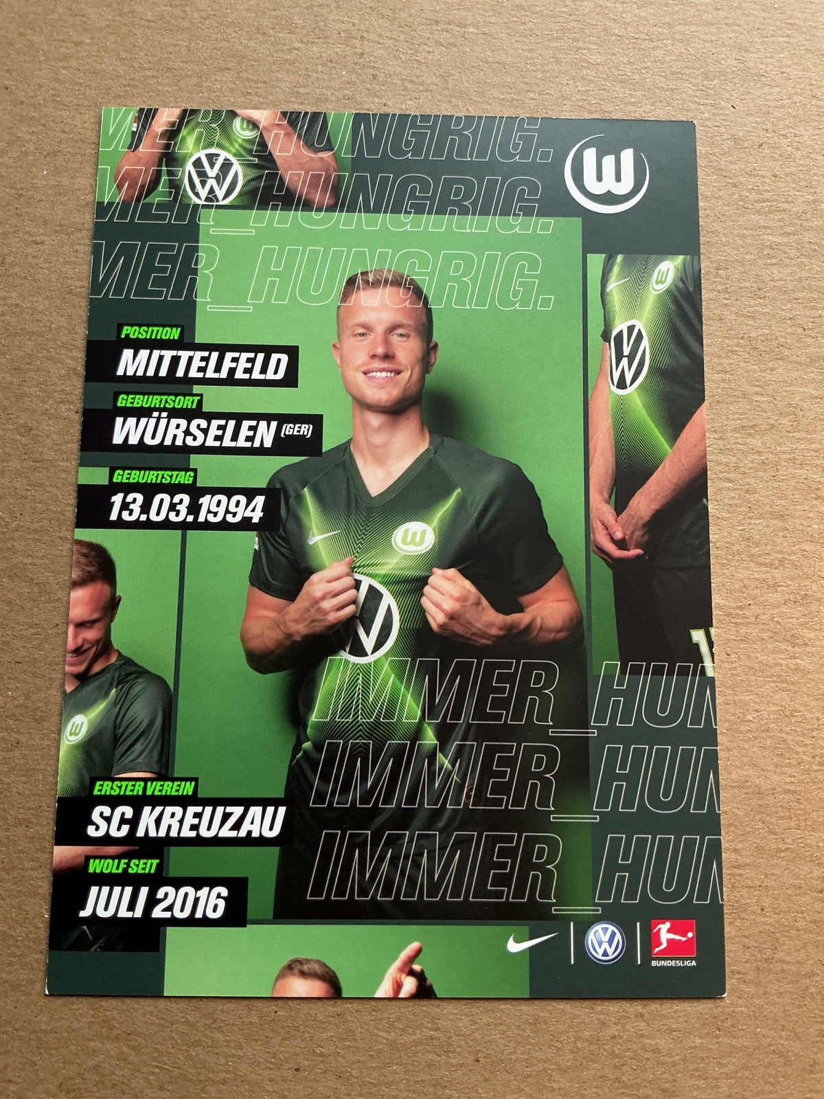 Yannick Gerhardt, Germany 🇩🇪 VfL Wolfsburg 2019/20 hand signed - Autographs-World