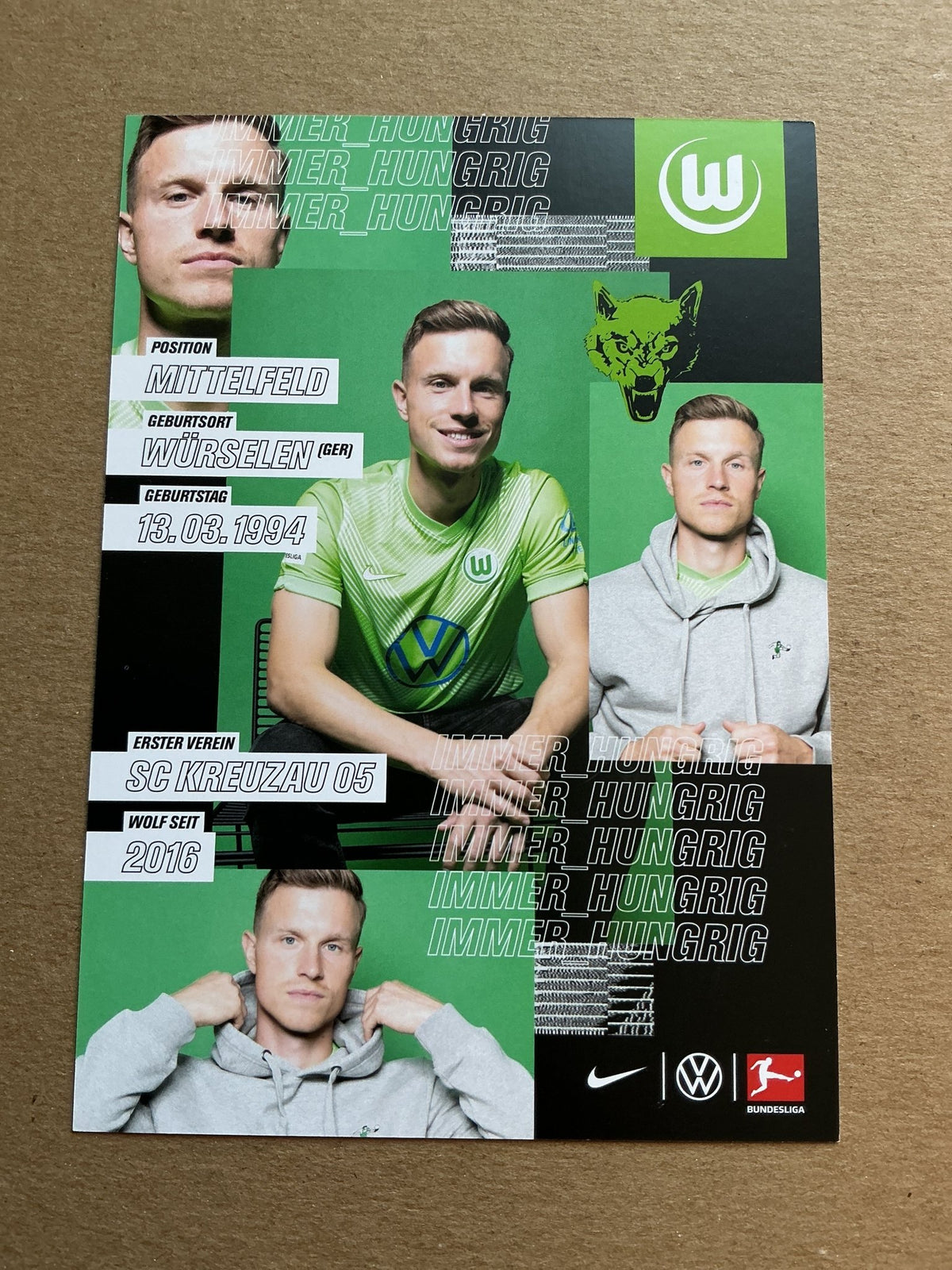 Yannick Gerhardt, Germany 🇩🇪 VfL Wolfsburg 2020/21 hand signed - Autographs-World