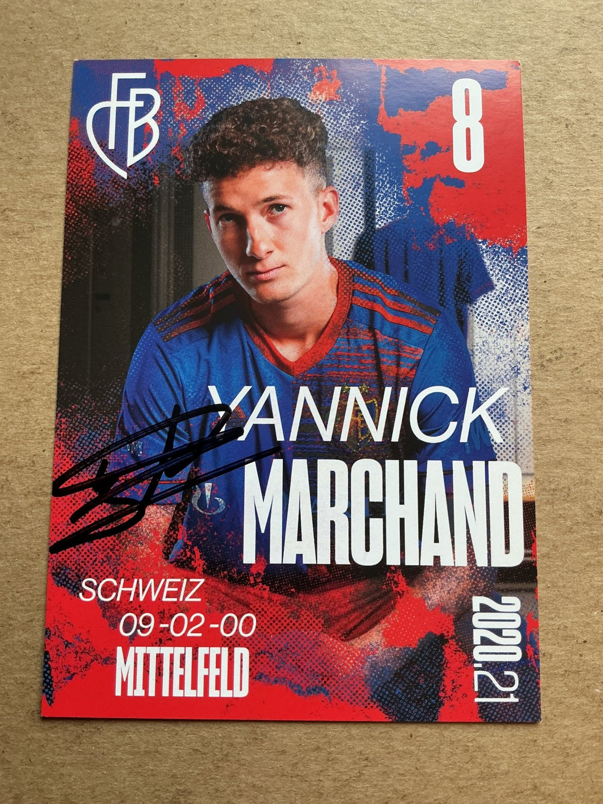 Yannick Marchand, Switzerland 🇨🇭 FC Basel 2020/21 hand signed - Autographs-World