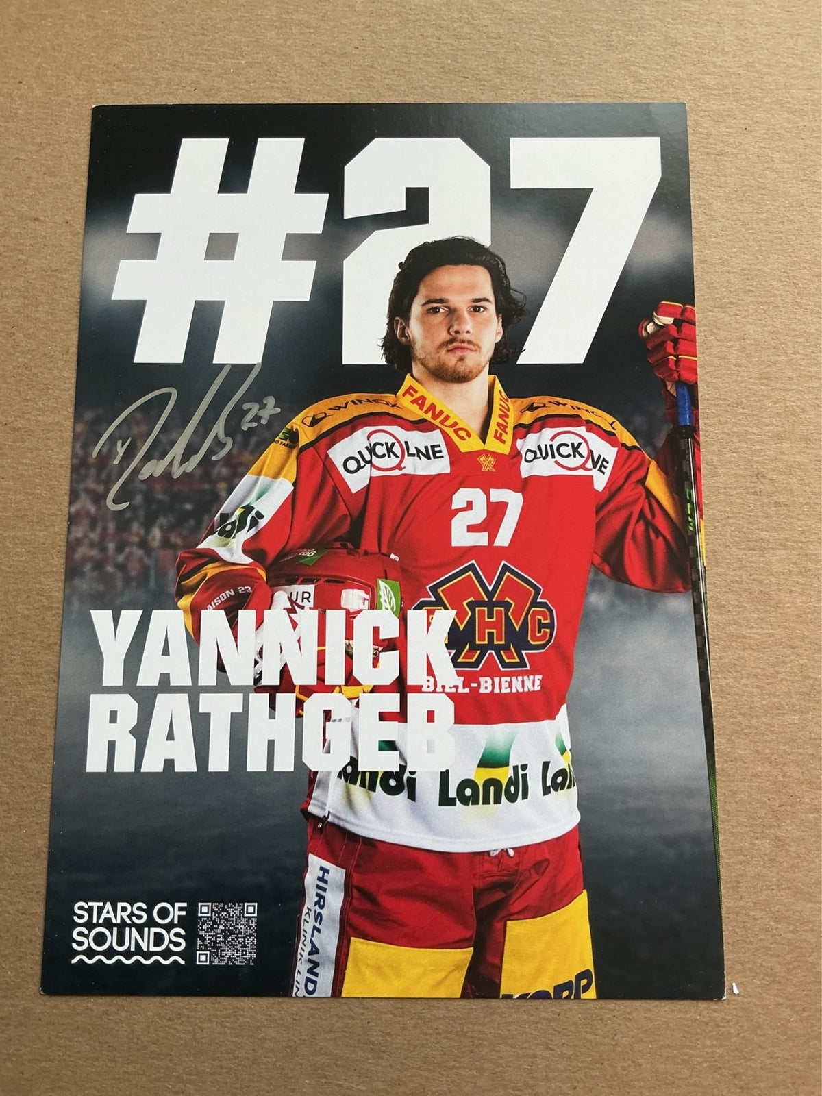 Yannick Rathgeb, Switzerland 🇨🇭 EHC Biel-Bienne 2023/24 hand signed - Autographs-World