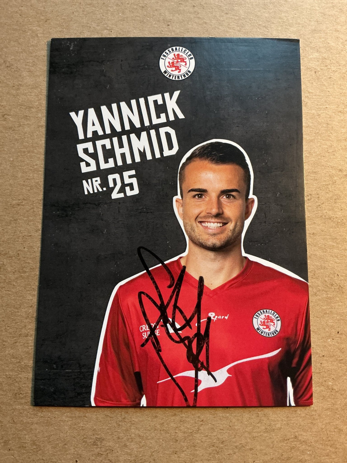 Yannick Schmid, Switzerland 🇨🇭 FC Winterthur 2022/23 hand signed - Autographs-World