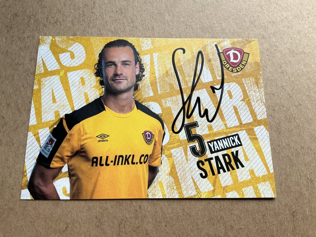 Yannick Stark, Germany 🇩🇪 Dynamo Dresden 2021/22 hand signed - Autographs-World