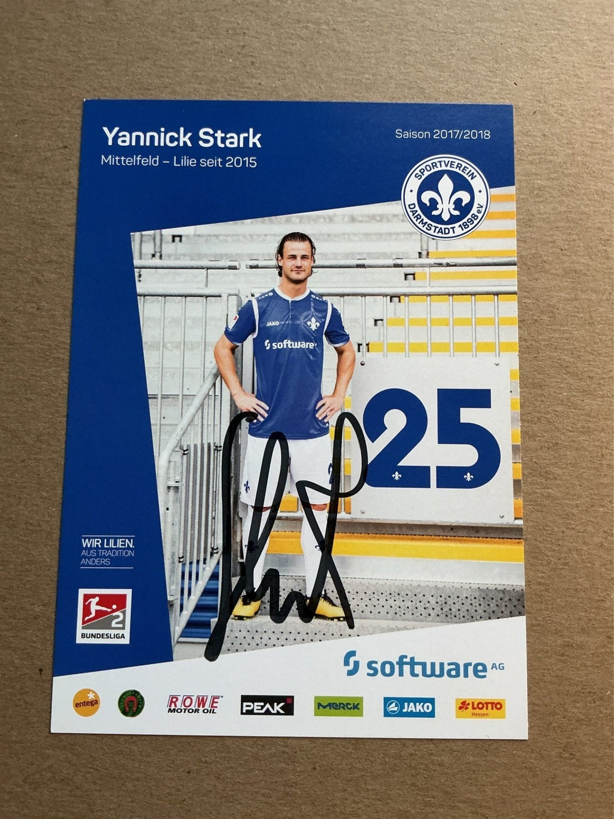 Yannick Stark, Germany 🇩🇪 SV Darmstadt 98 2017/18 hand signed - Autographs-World