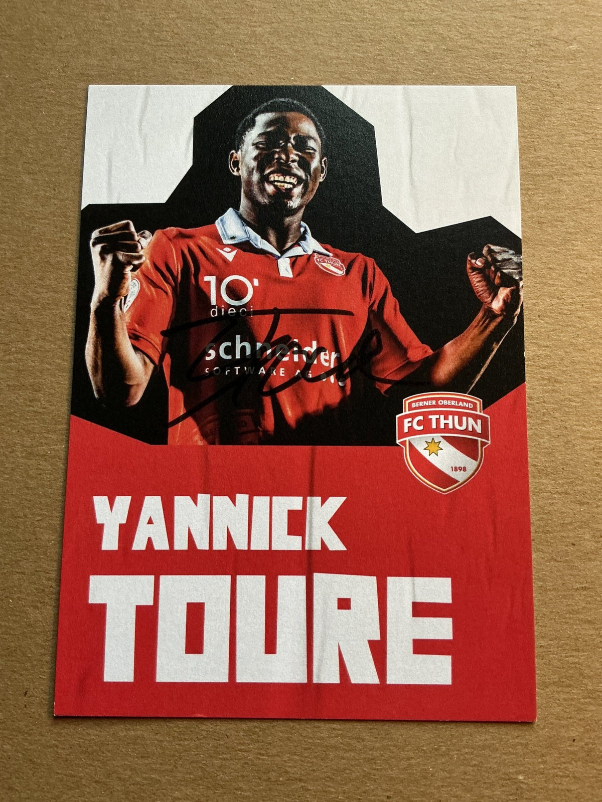 Yannick Toure, Senegal 🇸🇳 FC Thun 2022/23 hand signed - Autographs-World
