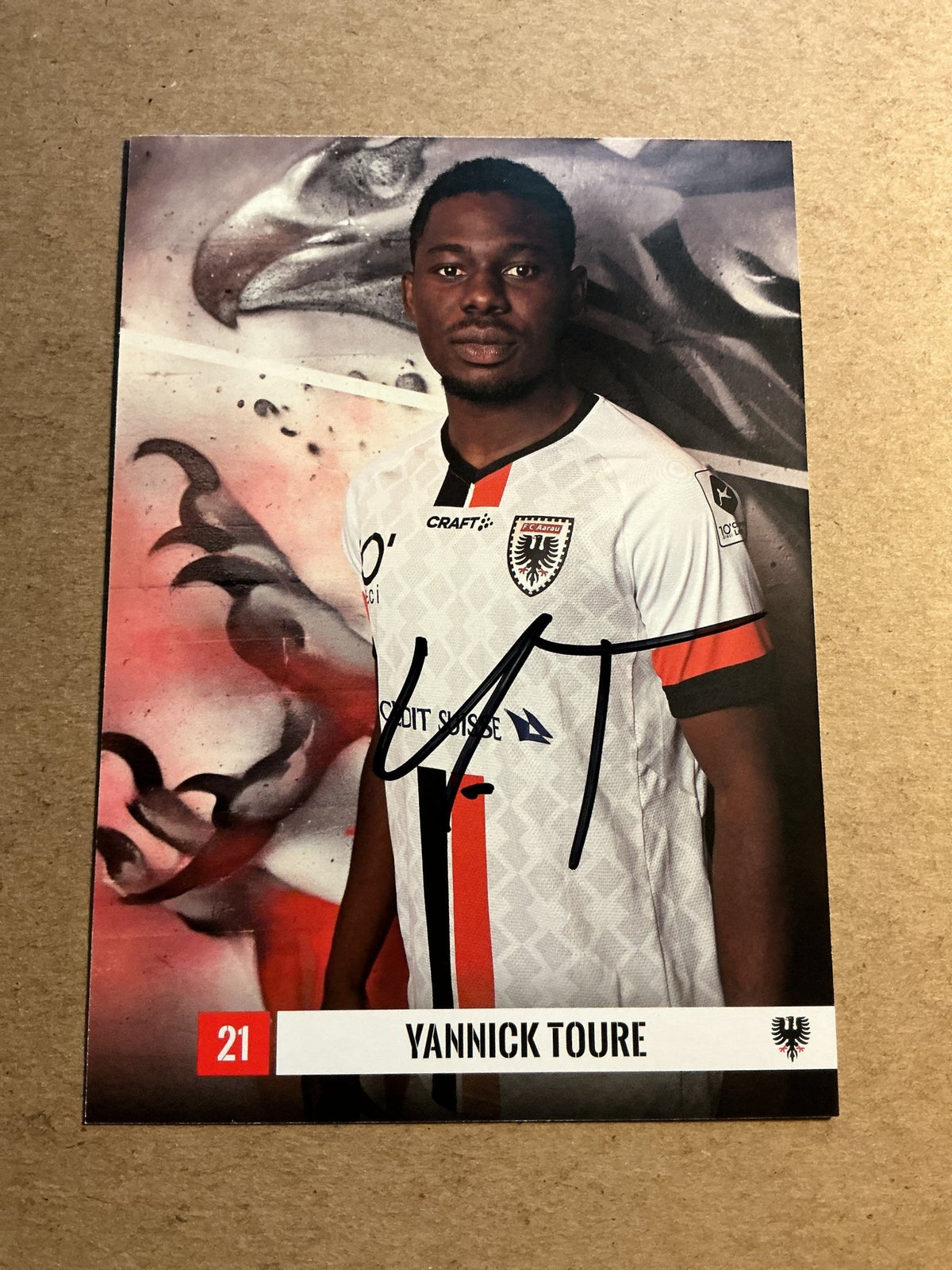 Yannick Toure, Switzerland 🇨🇭 FC Aarau 2023/24 hand signed - Autographs-World