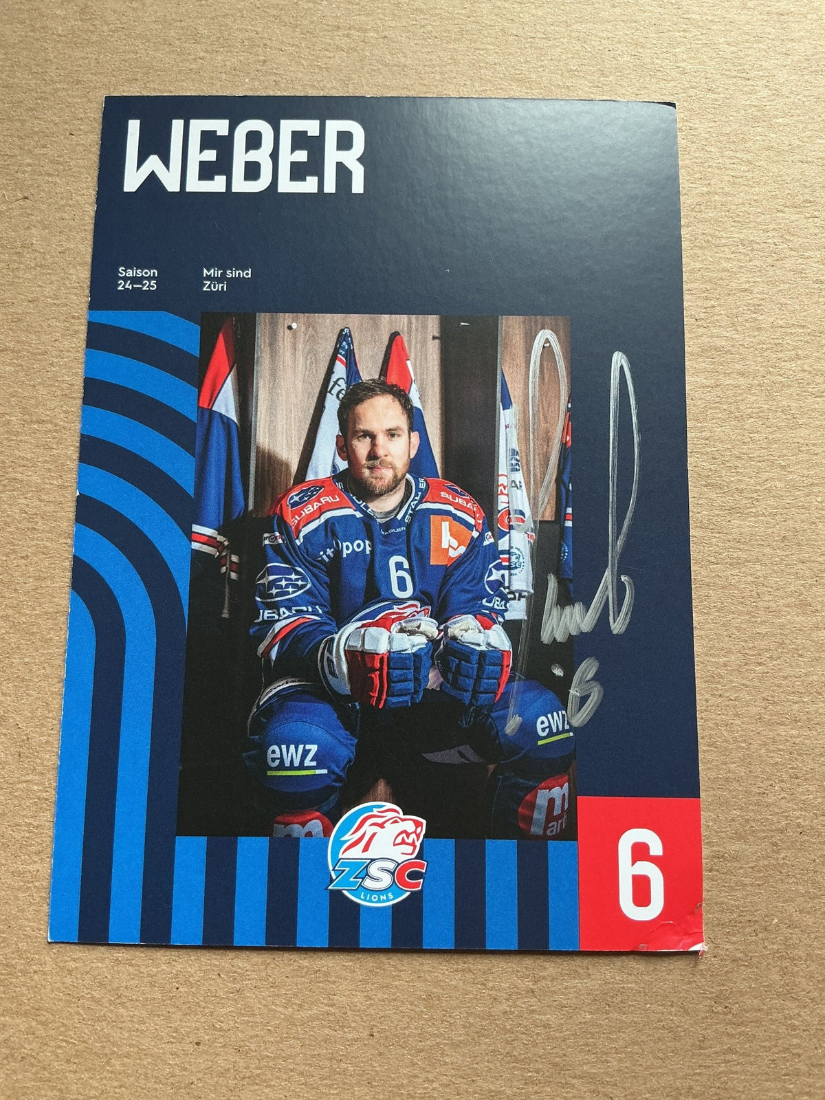 Yannick Weber, Switzerland 🇨🇭 ZSC Lions 2024/25 hand signed - Autographs-World