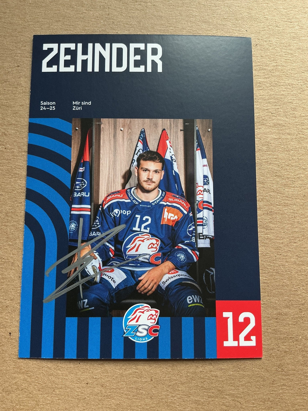 Yannick Zehnder, Switzerland 🇨🇭 ZSC Lions 2024/25 hand signed - Autographs-World