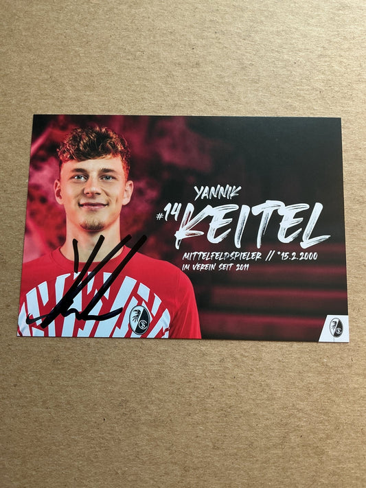 Yannik Keitel, Germany 🇩🇪 SC Freiburg 2023/24 hand signed - Autographs-World