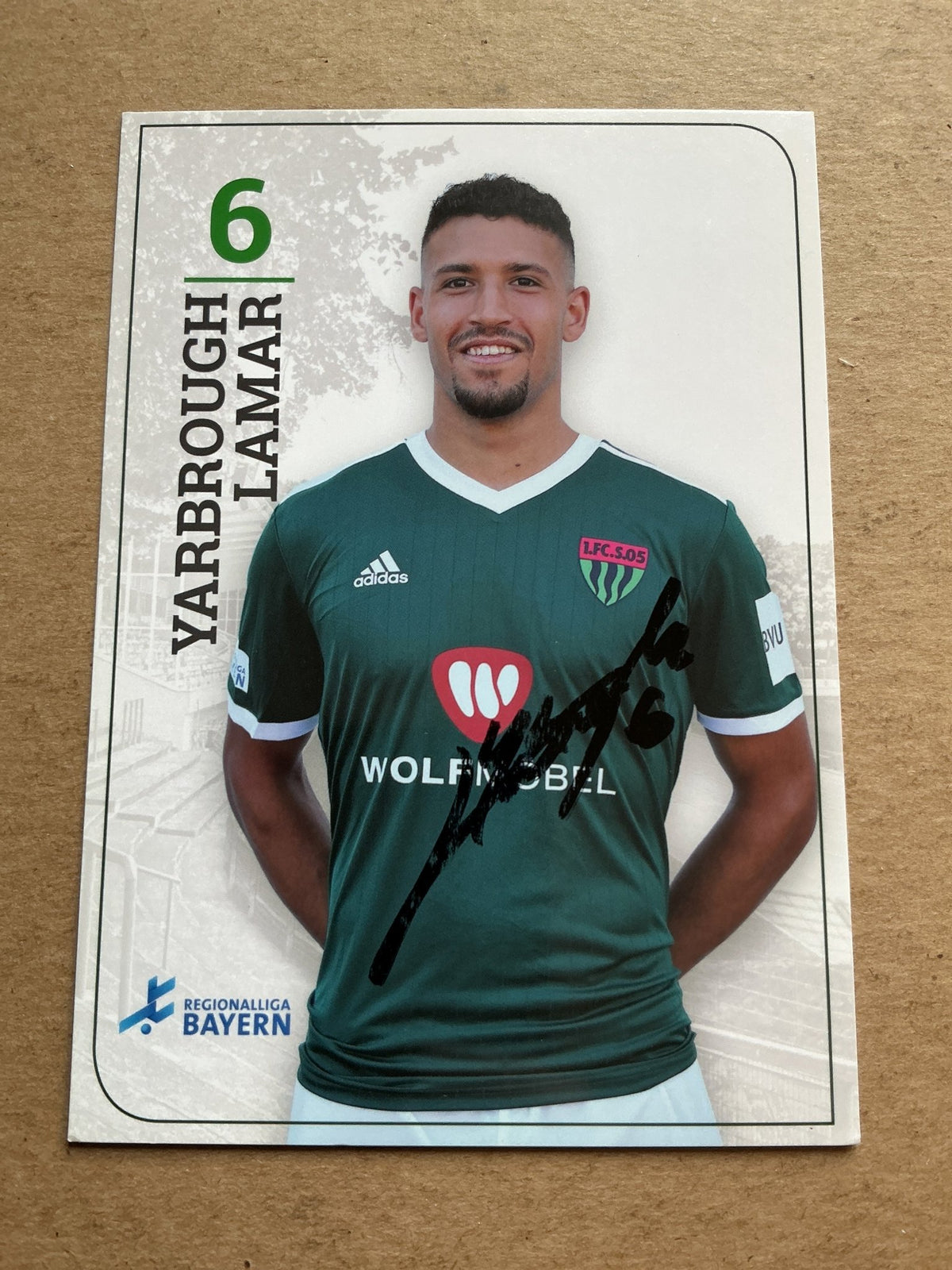 Yarbrough Lamar, Germany 🇩🇪 1.FC Schweinfurt 05 2021/22 hand signed - Autographs-World