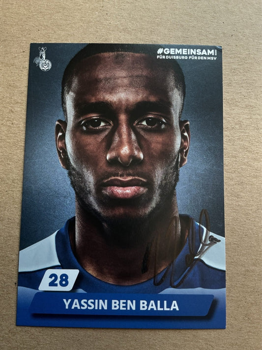 Yassin Ben Balla, France 🇫🇷 MSV Duisburg 2019/20 hand signed - Autographs-World