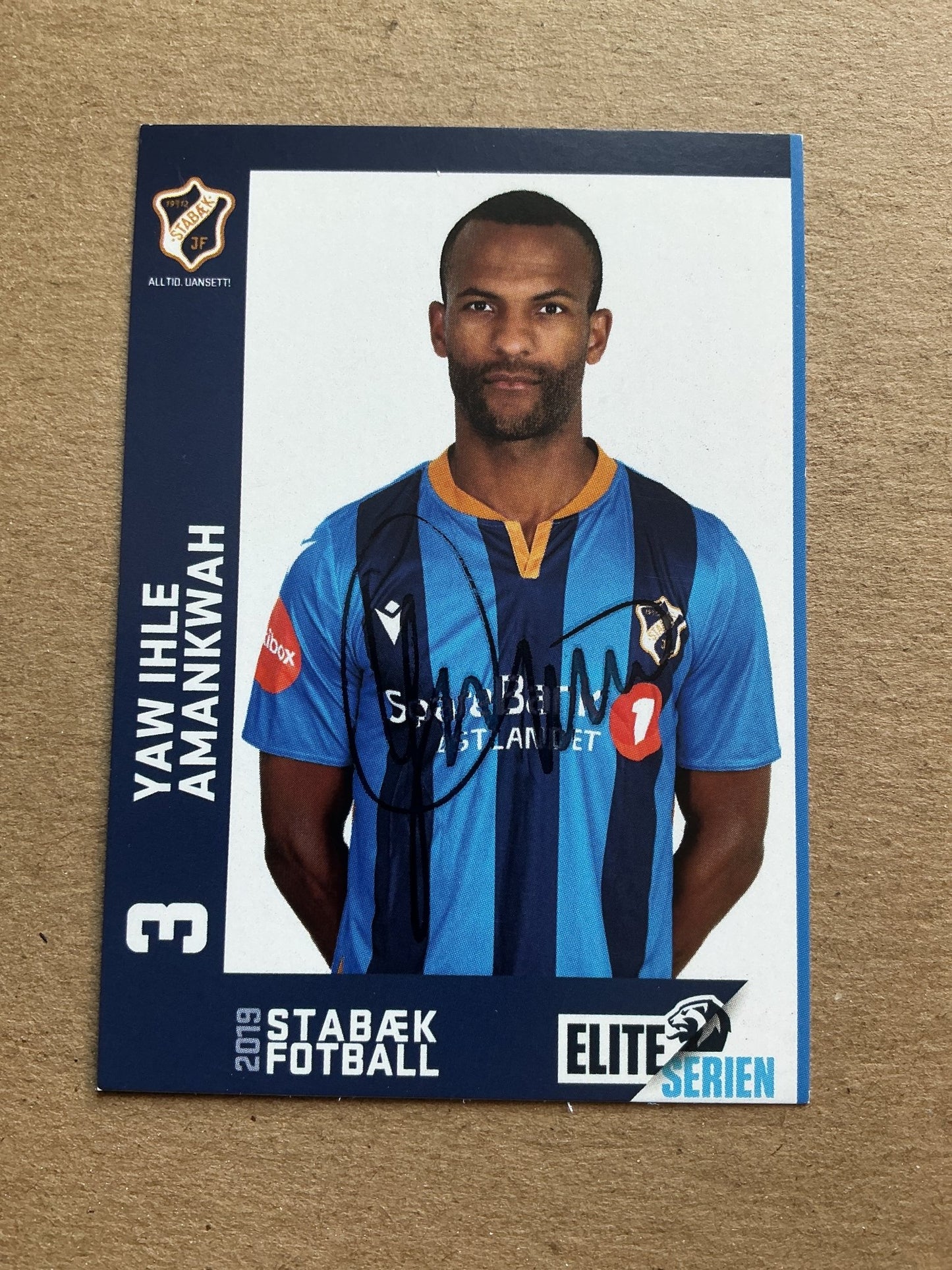 Yaw Ihle Amankwah, Norway 🇳🇴 Stabæk IF 2019/20 hand signed - Autographs-World