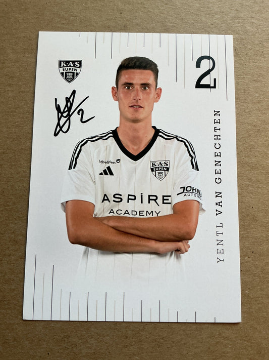 Yentl Van Genechten, Belgium 🇧🇪 KAS Eupen 2023/24 hand signed - Autographs-World