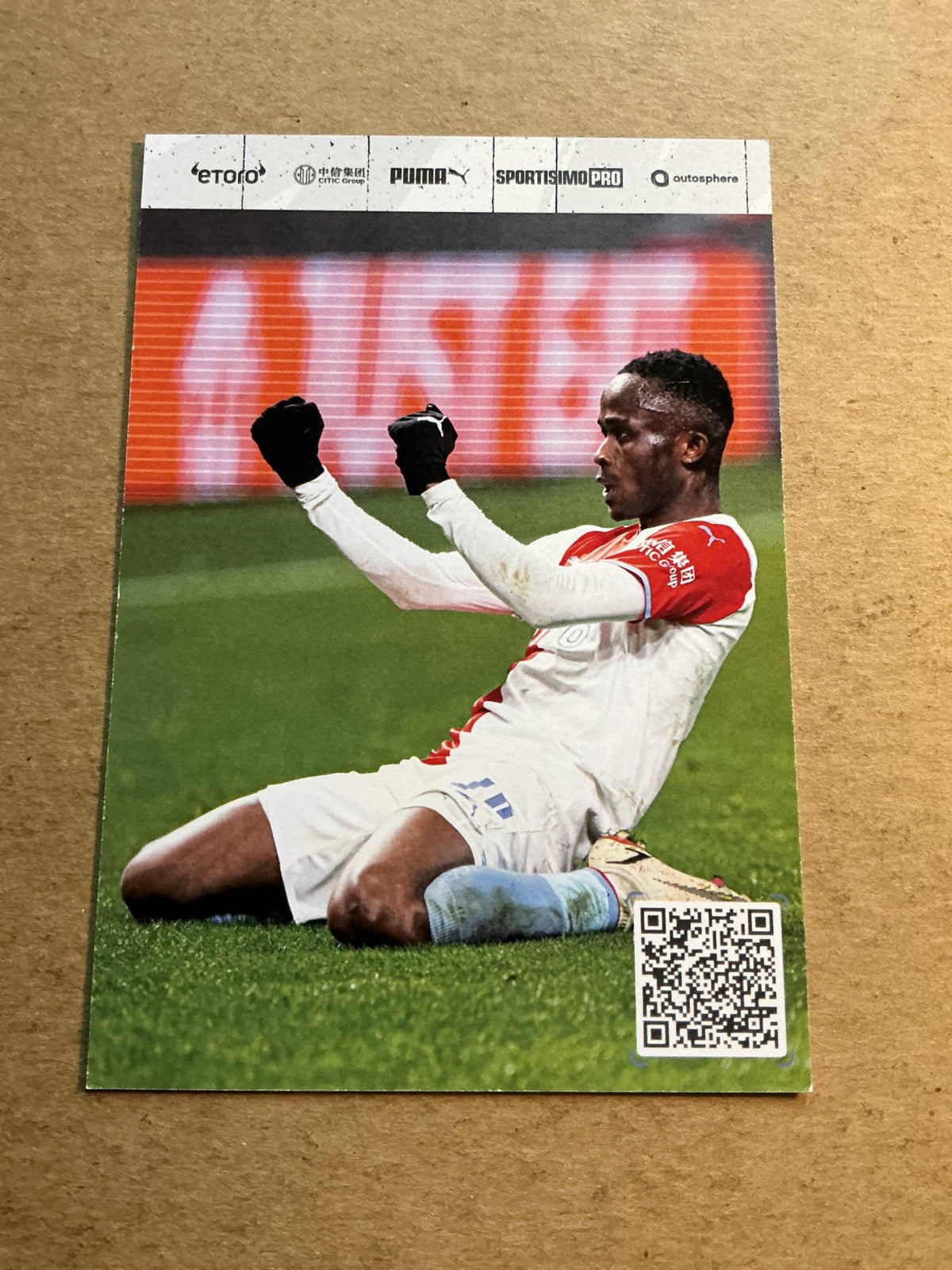 Yira Sor, Nigeria 🇳🇬 SK Slavia Prague 2021/22 hand signed - Autographs-World