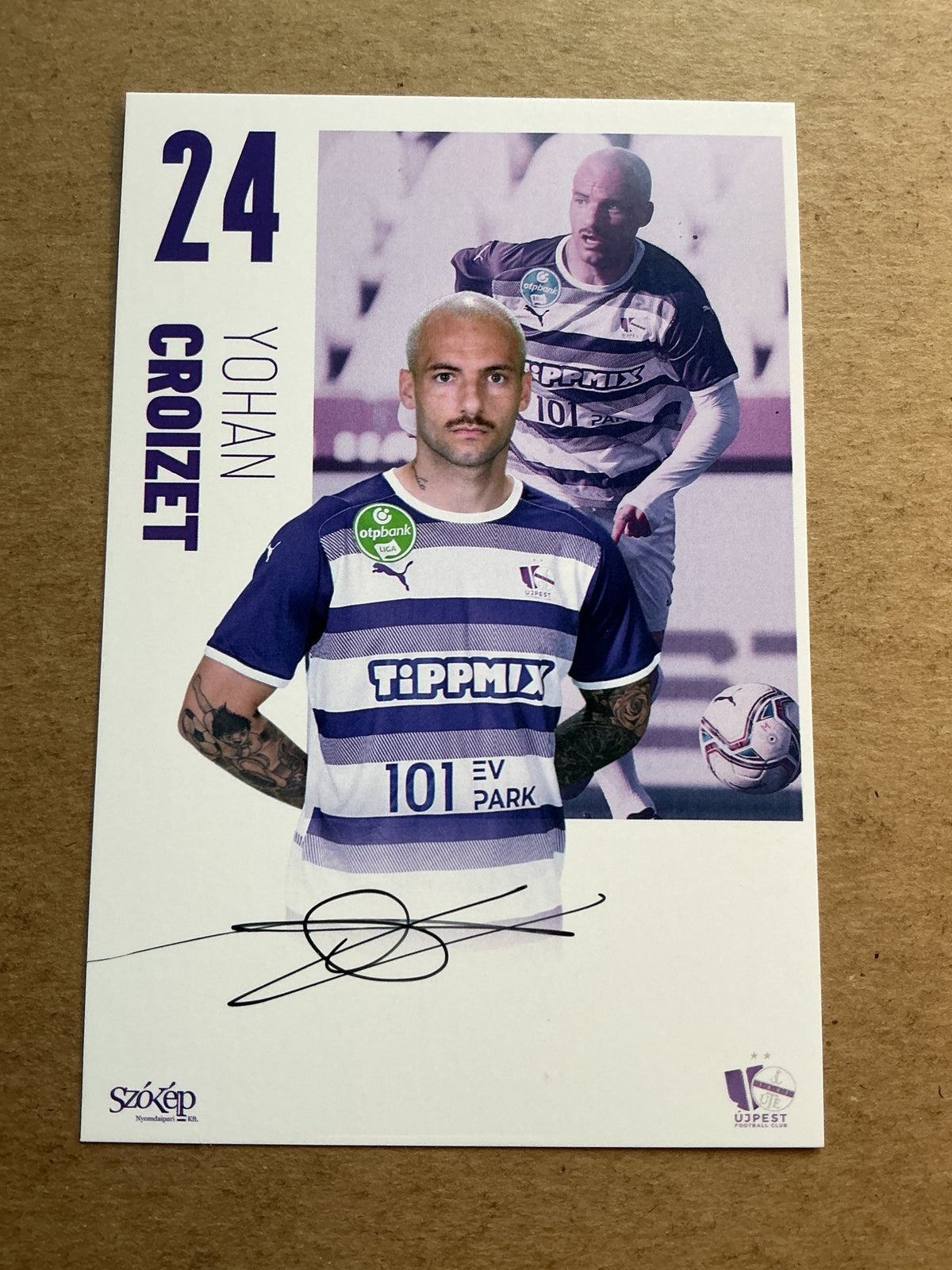 Yohan Croizet, France 🇫🇷 Újpest FC 2021/22 hand signed - Autographs-World