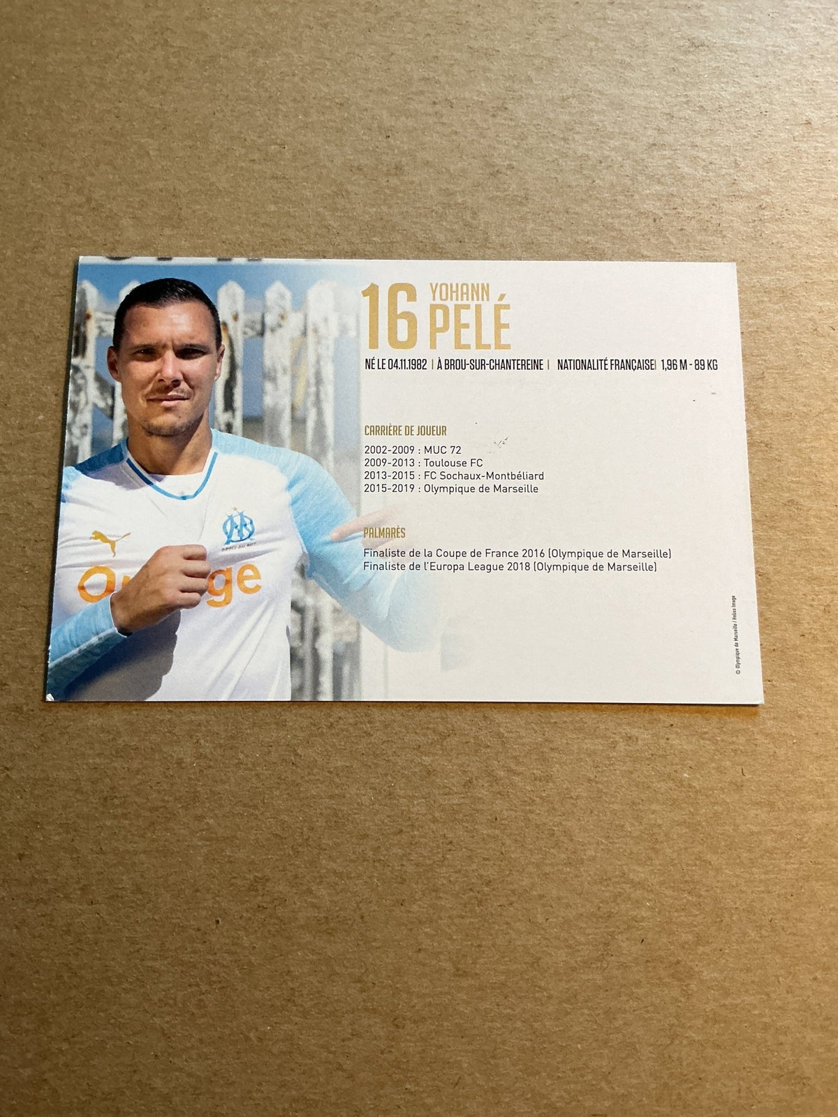 Yohan Pele, France 🇫🇷 Olympique Marseille 2018/19 hand signed - Autographs-World