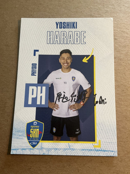 Yoshiki Harabe, Japan 🇯🇵 SKN St. Pölten 2024/25 hand signed - Autographs-World