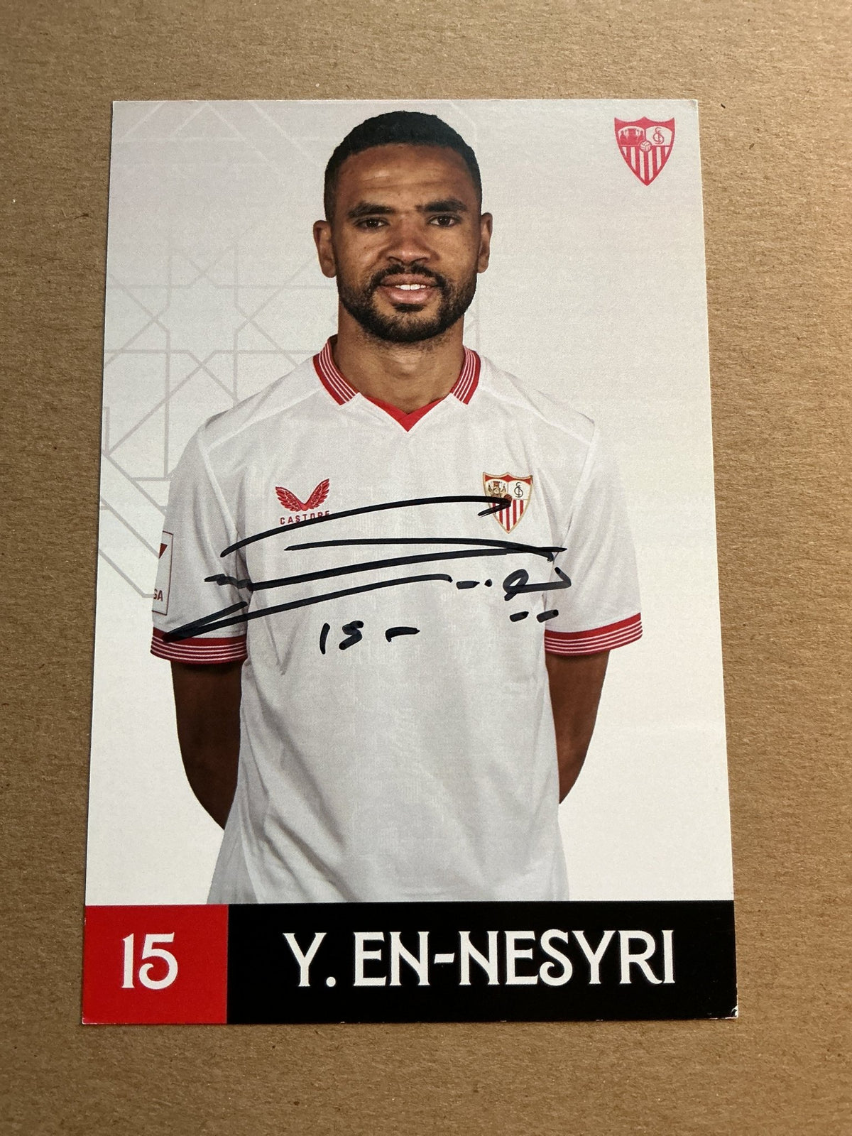Youssef En-Nesyri, Morocco 🇲🇦 Sevilla FC 2023/24 hand signed - Autographs-World