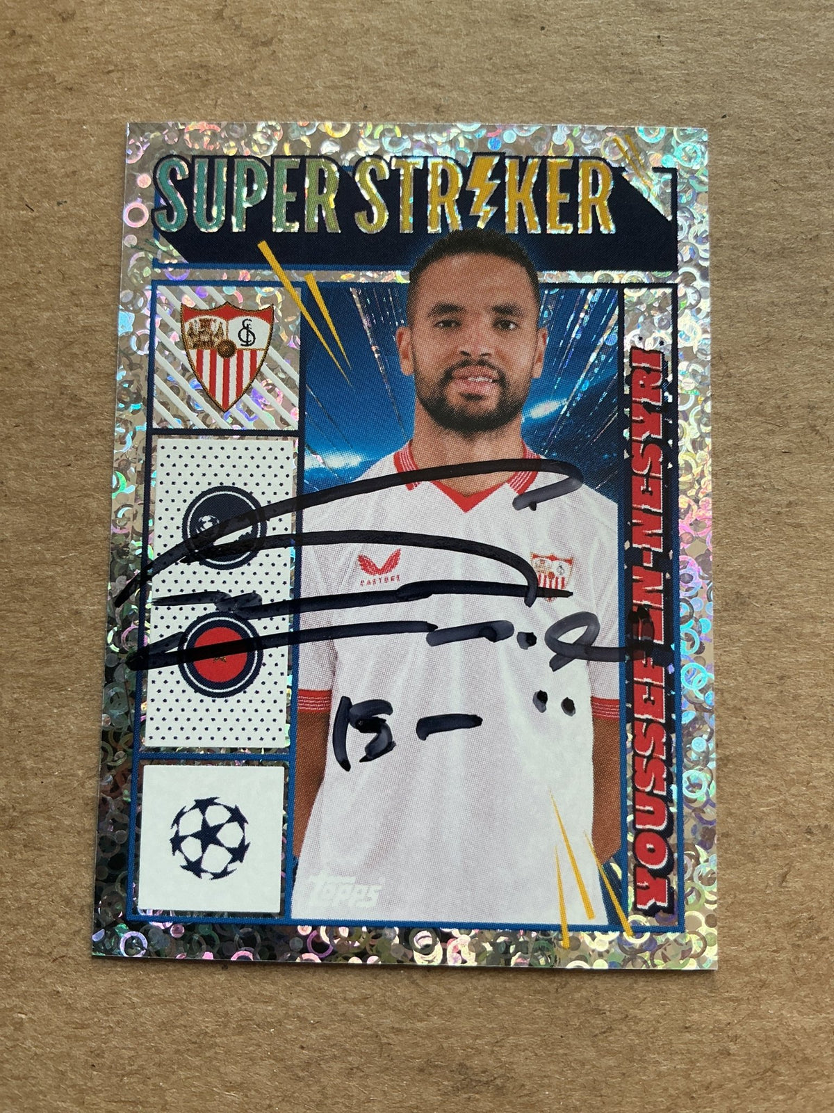 Youssef En-Nesyri, Morocco 🇲🇦 Sevilla FC 2023/24 Topps hand signed - Autographs-World