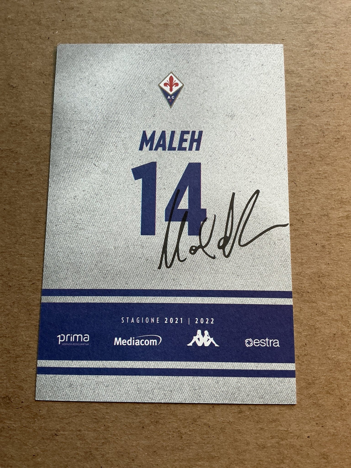 Youssef Maleh, Italy 🇮🇹 ACF Fiorentina 2021/22 hand signed - Autographs-World