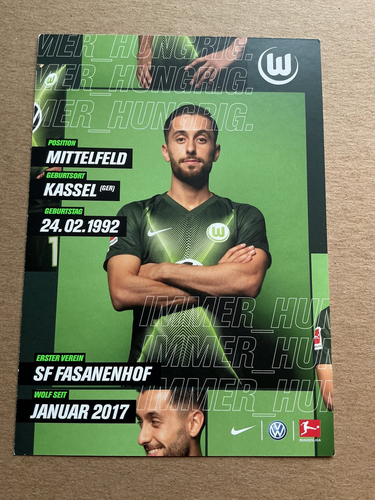 Yunus Malli, Türkiye 🇹🇷 VfL Wolfsburg 2019/20 hand signed - Autographs-World