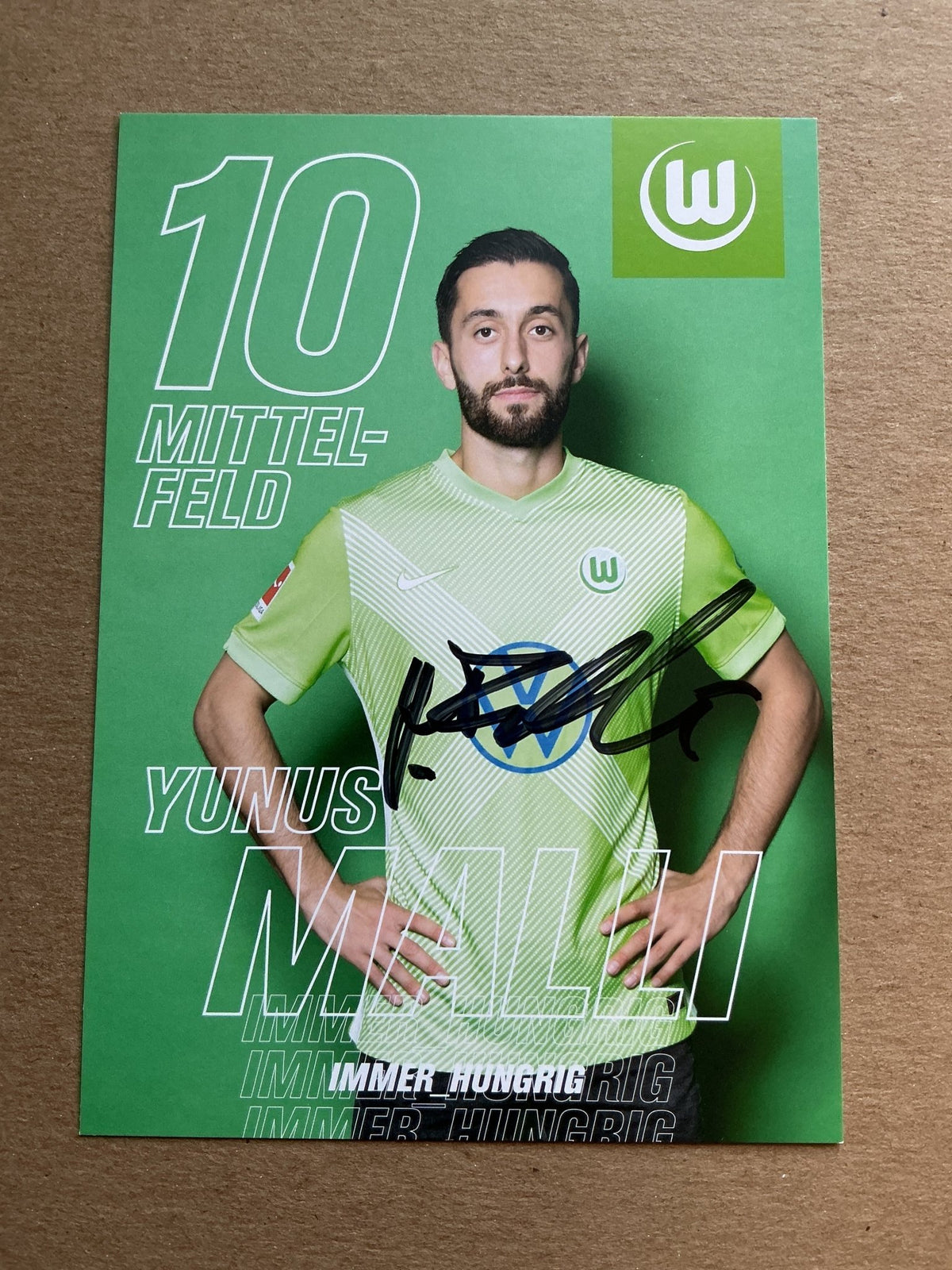 Yunus Malli, Türkiye 🇹🇷 VfL Wolfsburg 2020/21 hand signed - Autographs-World