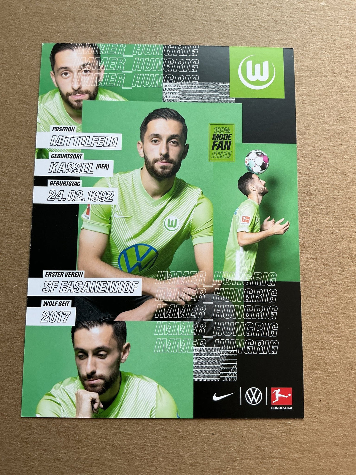 Yunus Malli, Türkiye 🇹🇷 VfL Wolfsburg 2020/21 hand signed - Autographs-World