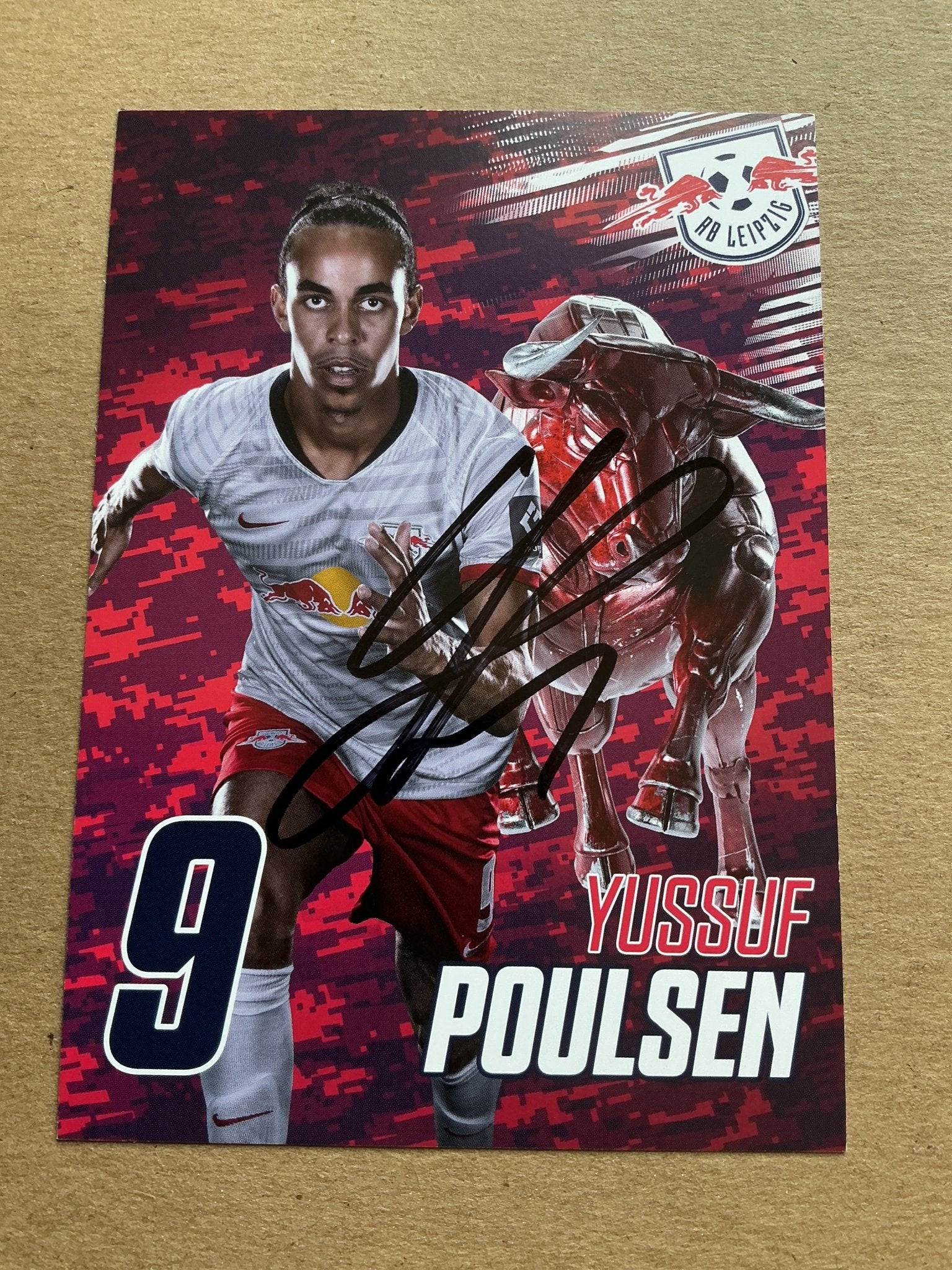 Yussuf Poulsen, Denmark 🇩🇰 RB Leipzig 2019/20 hand signed - Autographs-World