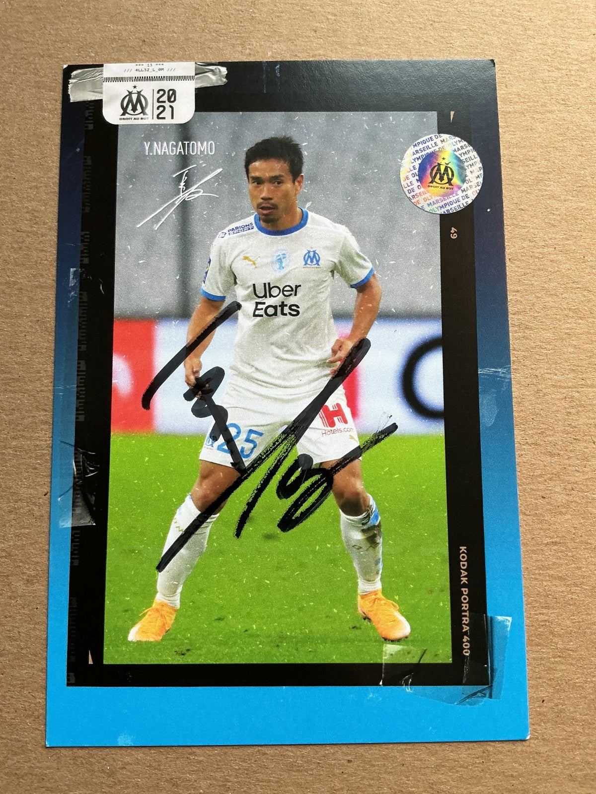 Yuto Nagatomo, Japan 🇯🇵 Olympique Marseille 2020/21 hand signed - Autographs-World