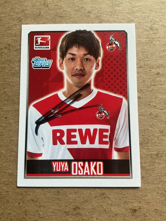 Yuya Osako, Japan 🇯🇵 1.FC Köln 2014/15 Topps hand signed - Autographs-World