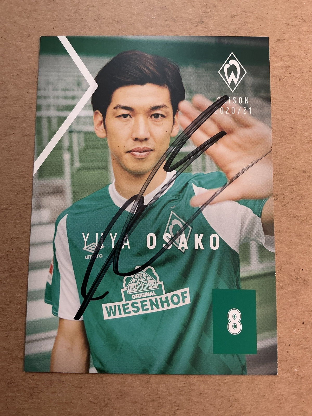Yuya Osako, Japan 🇯🇵 SV Werder Bremen 2020/21 hand signed - Autographs-World