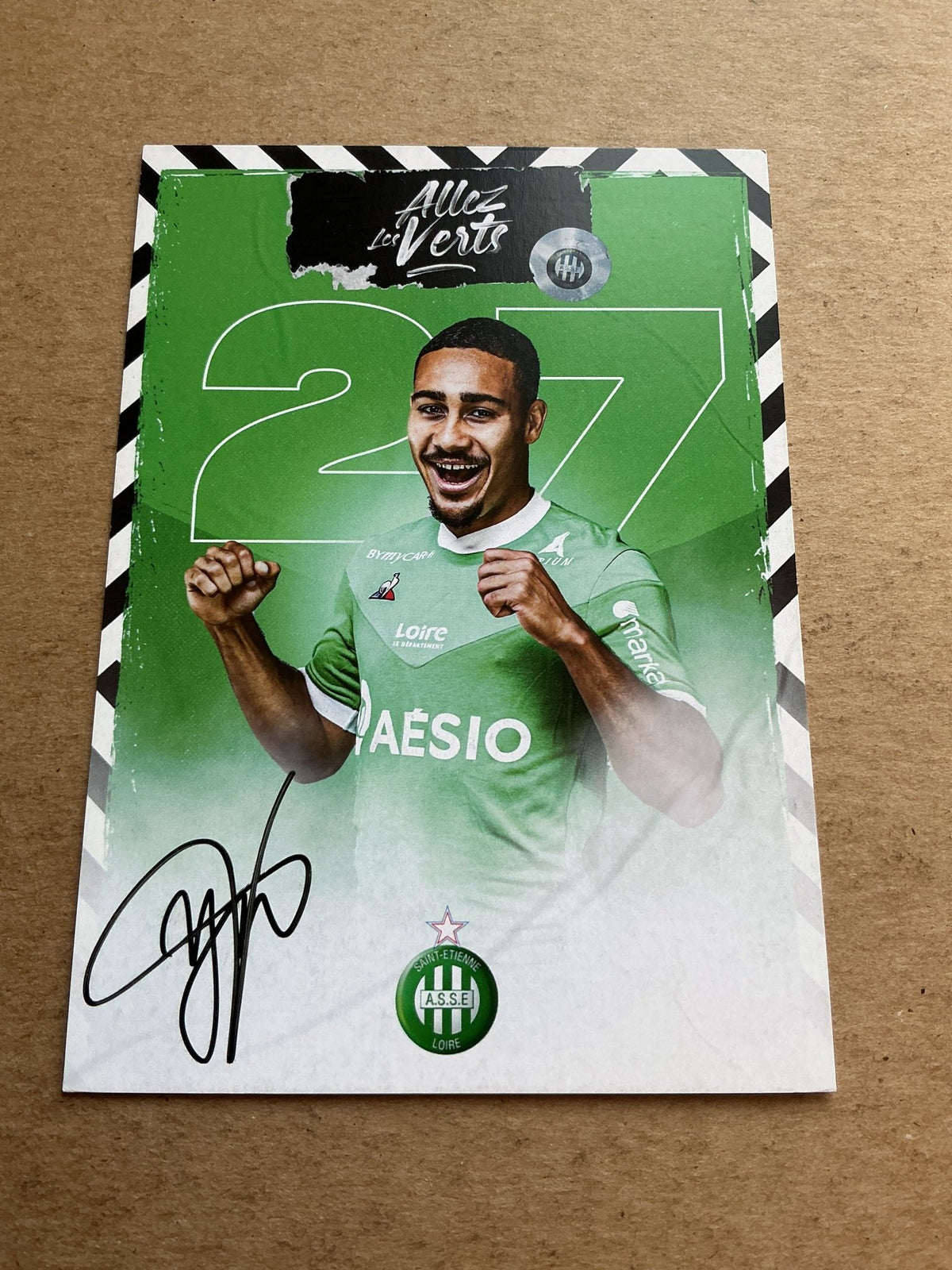Yvann Maçon, France 🇫🇷 AS Saint-Étienne 2020/21 hand signed - Autographs-World