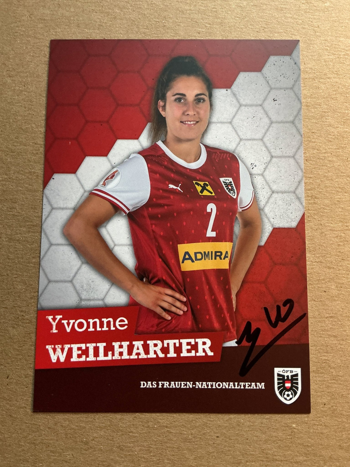 Yvonne Weilharter, Austria 🇦🇹 UEFA Women’s Euro 2022 hand signed - Autographs-World