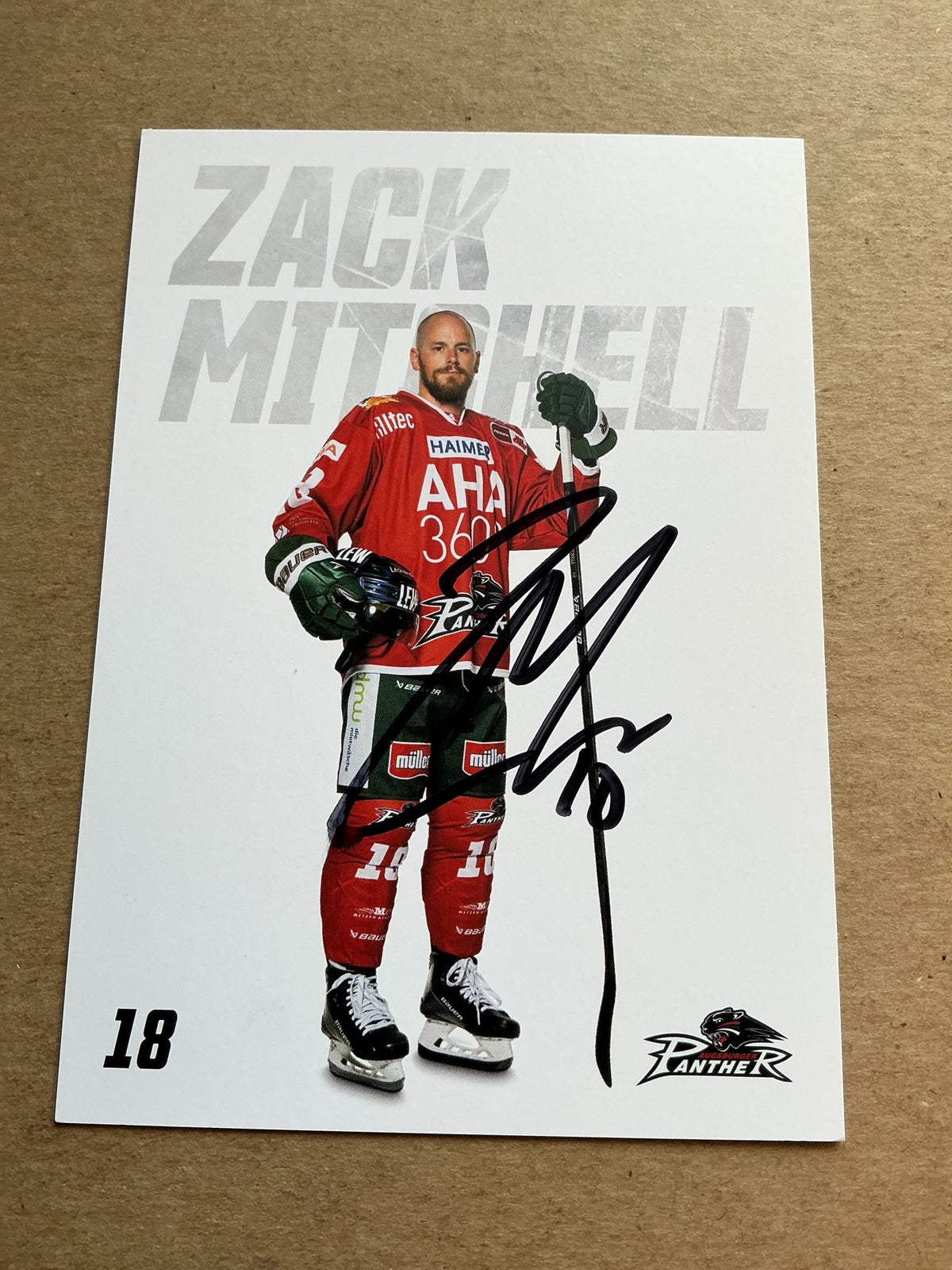 Zack Mitchell, Canada 🇨🇦 Augsburg Panther 2023/24 hand signed - Autographs-World