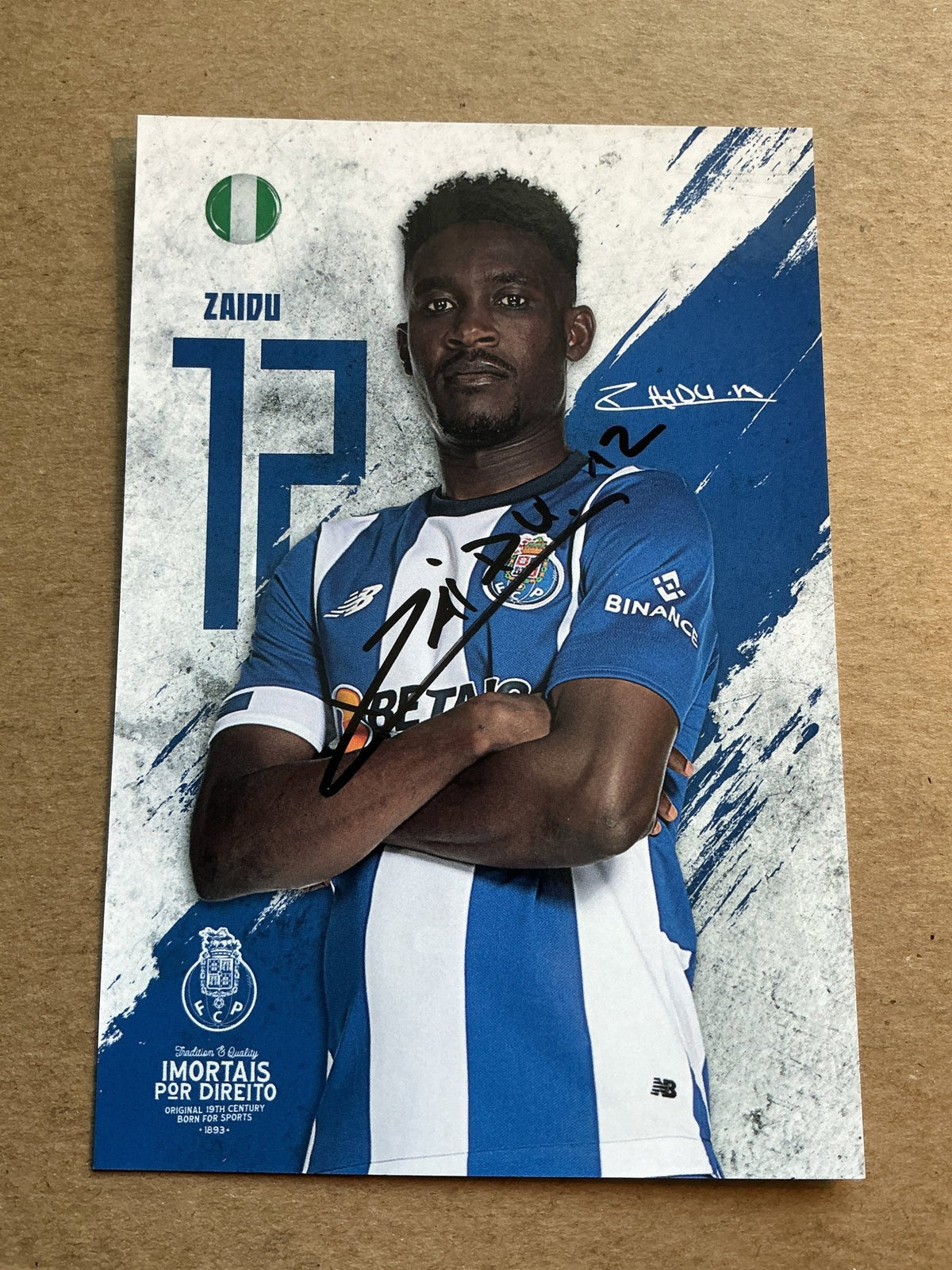 Zaidu, Nigeria 🇳🇬 FC Porto 2023/24 hand signed - Autographs-World