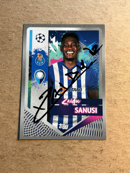 Zaidu Sanusi, Nigeria 🇳🇬 FC Porto 2022/23 Topps hand signed - Autographs-World