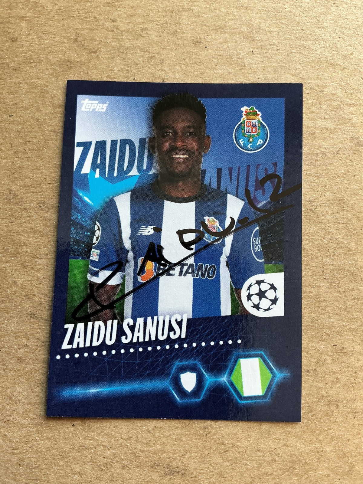 Zaidu Sanusi, Nigeria 🇳🇬 FC Porto 2023/24 Topps hand signed - Autographs-World