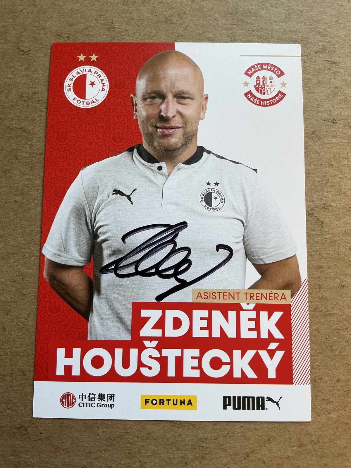 Zdeněk Houštecký, Czech Republic 🇨🇿 SK Slavia Prague 2020/21 hand signed - Autographs-World
