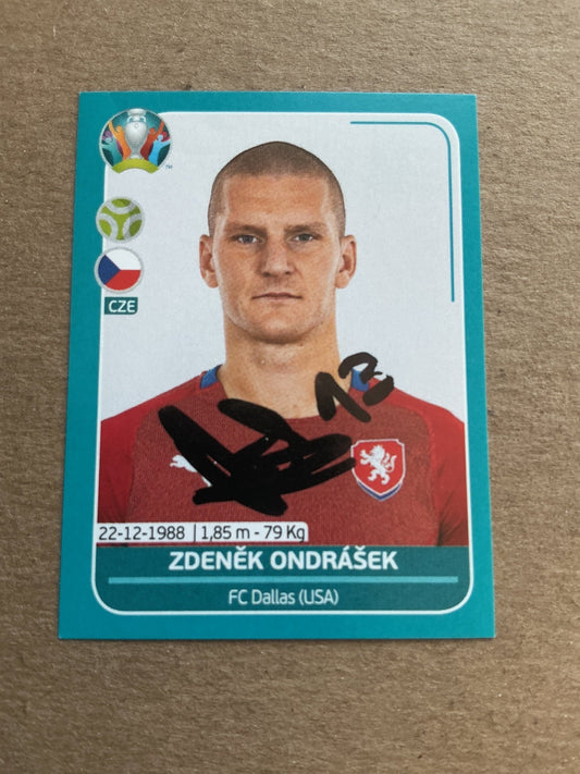 Zdeněk Ondrášek, Czech Republic 🇨🇿 UEFA Euro 2020 Panini hand signed - Autographs-World