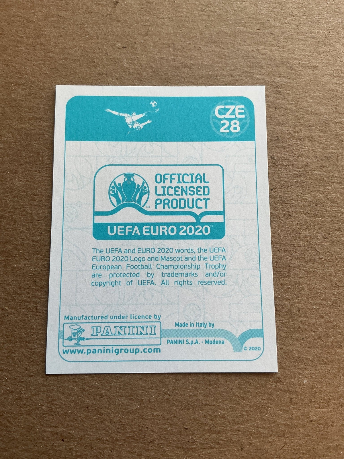 Zdeněk Ondrášek, Czech Republic 🇨🇿 UEFA Euro 2020 Panini hand signed - Autographs-World