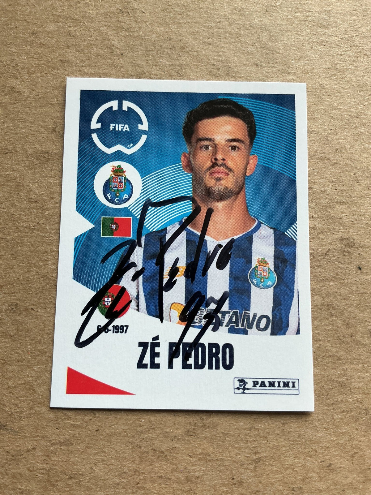 Zé Pedro, Portugal 🇵🇹 FC Porto Club World Cup 2025 Panini hand signed - Autographs-World