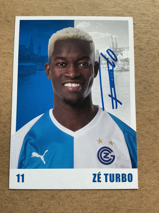 Zé Turbo, Guinea-Bissau 🇬🇼 Grasshopper Zürich 2019/20 hand signed - Autographs-World