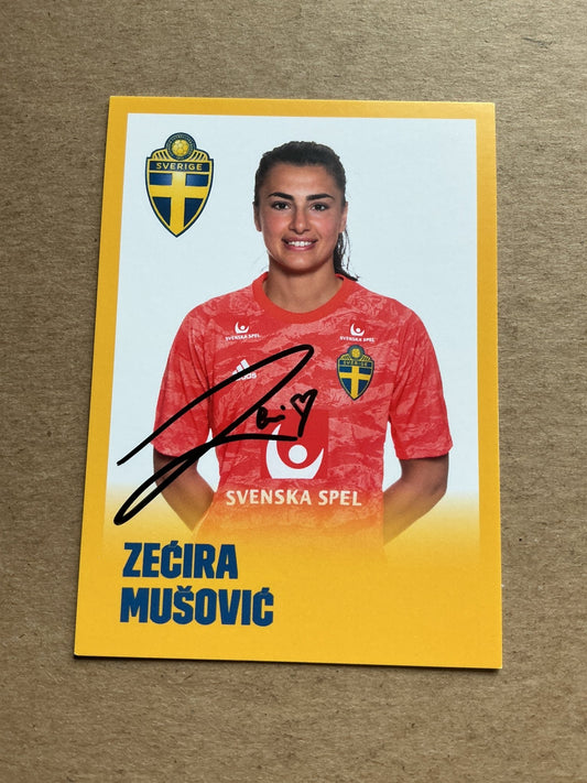 Zecira Musovic, Sweden 🇸🇪 UEFA Women’s Euro 2022 hand signed - Autographs-World