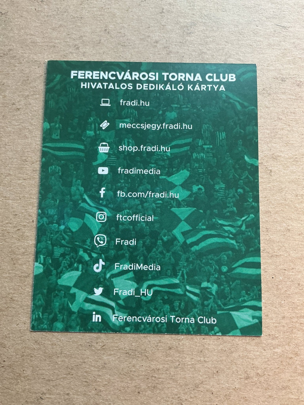 Željko Gavrić, Serbia 🇷🇸 Ferencvaros TC 2021/22 hand signed - Autographs-World