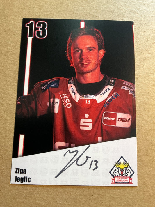 Ziga Jeglic, Slovenia 🇸🇮 Fishtown Pinguins 2024/25 hand signed - Autographs-World