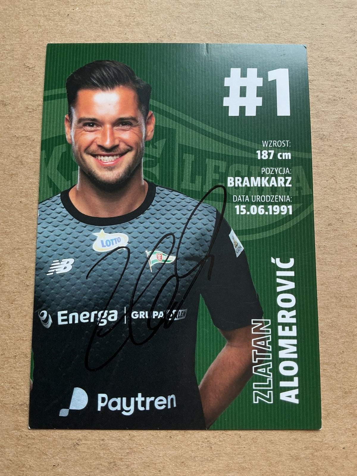 Zlatan Alomerović, Serbia 🇷🇸 Lechia Gdansk 2020/21 hand signed - Autographs-World