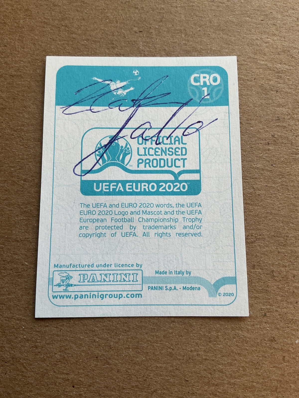 Zlatko Dalić, Croatia 🇭🇷 UEFA Euro 2020 Panini hand signed - Autographs-World