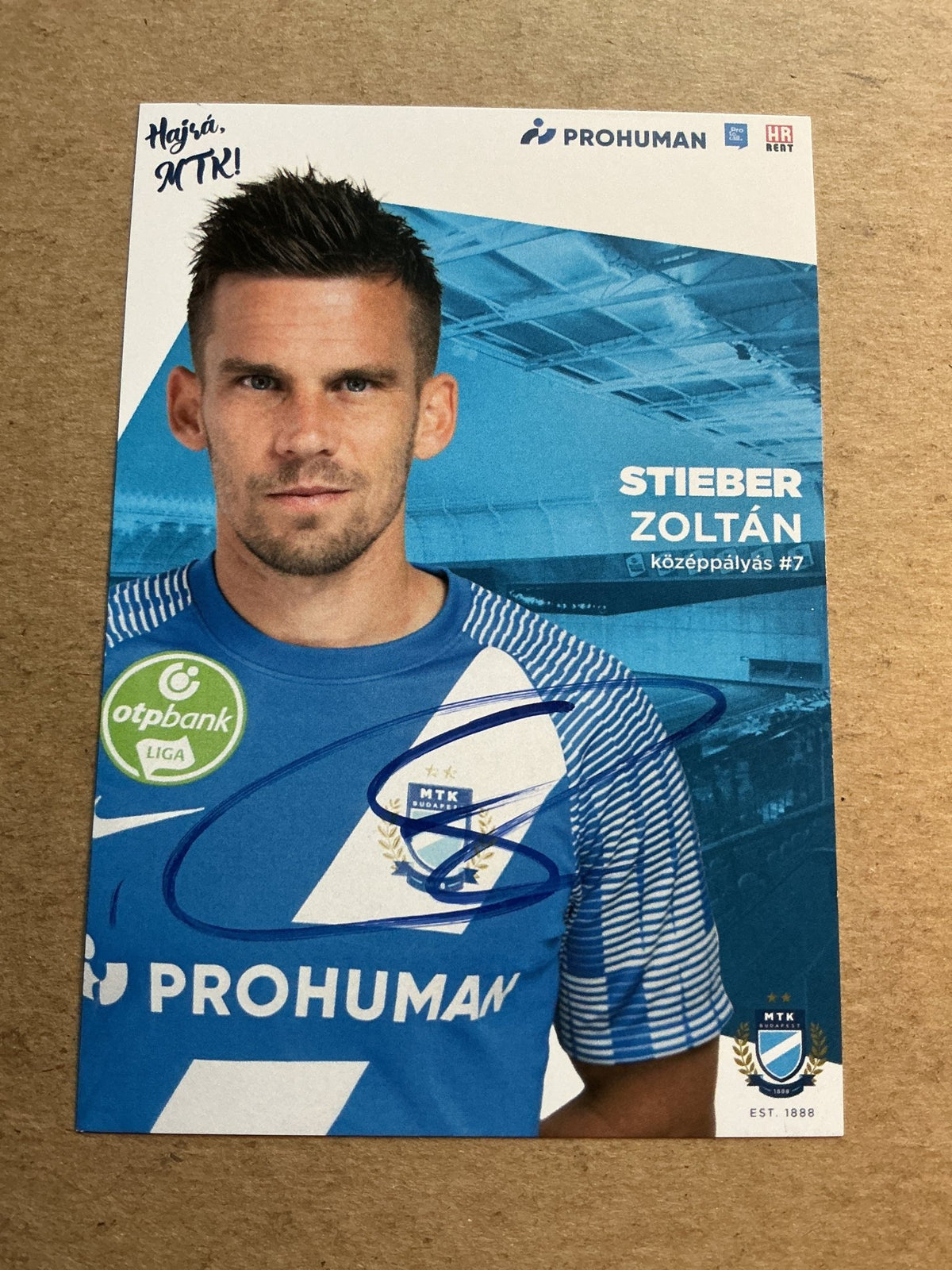Zoltán Stieber, Hungary 🇭🇺 MTK Budapest FC 2023/24 hand signed - Autographs-World